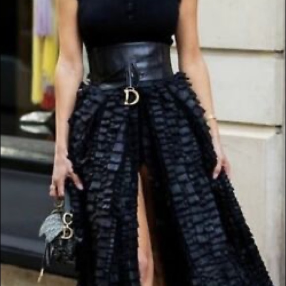 Hard to find Dior Saddle Belt in Lambskin - Picture 2 of 6